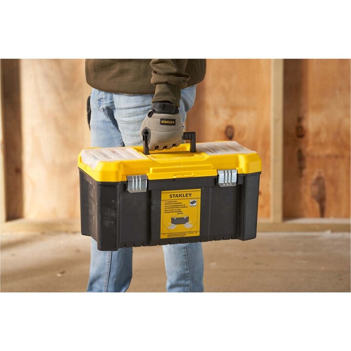 Stanley STST75787-1 tool box Essential 48 cm with removable organisers black/yellow