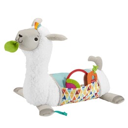 Fisher-Price Llama-cojín de actividad, juguete y cojín de actividades para bebé recién nacido (Mattel GHJ03)