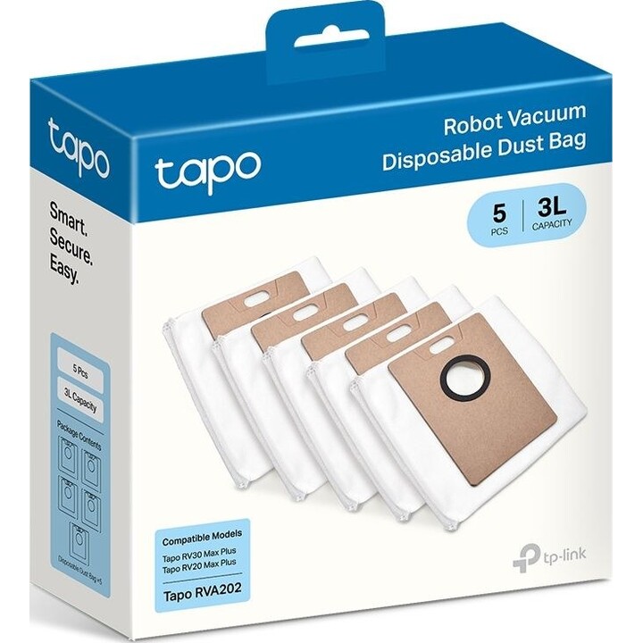 TP-LINK Tapo RVA202 sac à poussière jetable pour aspirateur robot 5 pièces