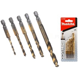 SET DI PUNTE ESAGONALI PER METALLO MAKITA HSS-TIN 1/4" / 5 pz.
