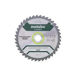 Lâmina de serra circular Metabo HW/CT 216x30x40Z