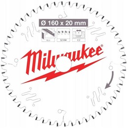 MILWAUKEE KREISSÄGEBLATT 160x20x2.2x52z TF ALUMINIUM