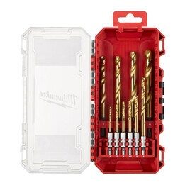 Juego de 10 brocas metálicas Milwaukee HSS-G TIN.