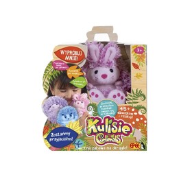 Dietro le quinte: coniglietto di peluche rosa interattivo.