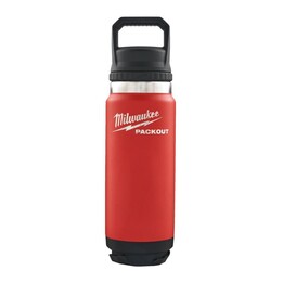 Garrafa térmica Milwaukee Packout de 710ml, vermelha.