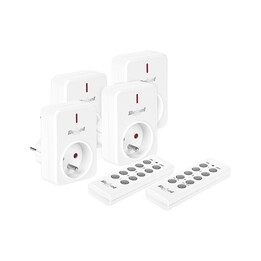 Prises secteur commandées par télécommande (4+2)