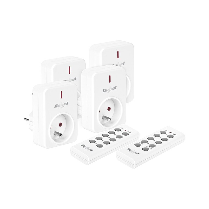 Prises secteur commandées par télécommande (4+2)