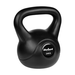 Kettlebell Rebel Active RBA-2322 para treino de força com revestimento betuminoso - 24 kg