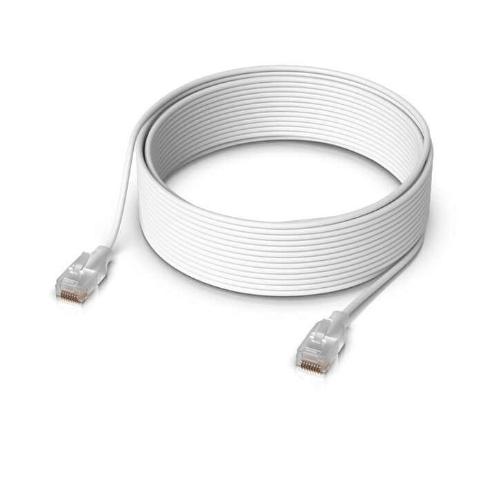 Ubiquiti UACC-Cable-Patch-EL-15M-W Translucent Red Cable, White Cat6