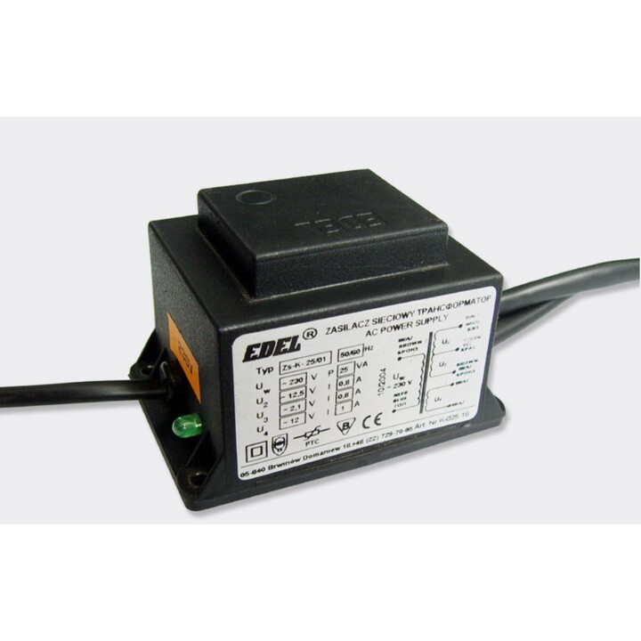 Fuente de alimentación Laskomex TR/B 2303 con fusible térmico (25 VA, 12/14 V) ZS-K-25/03