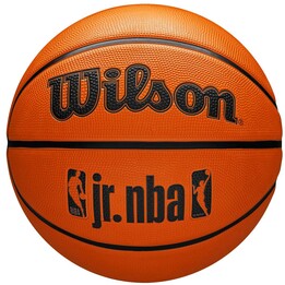 Ballon de basket Wilson Jr. NBA Family WZ3013001XB7 pour l'extérieur et l'intérieur - Taille 7, orange