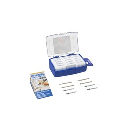 Conjunto de 8 fresas para tupia de madeira Dremel 2615C682JA