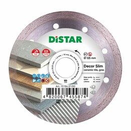 DISTAR DIAMOND BLADE DÉCOR SLIM 125 x 1,2 x 8 x 22,23 mm