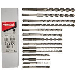 Set di punte da trapano Makita SDS+, 14 pezzi.