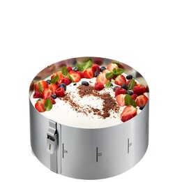 gefu TONDO CLIP cercle à gâteau en acier inoxydable, 10 cm