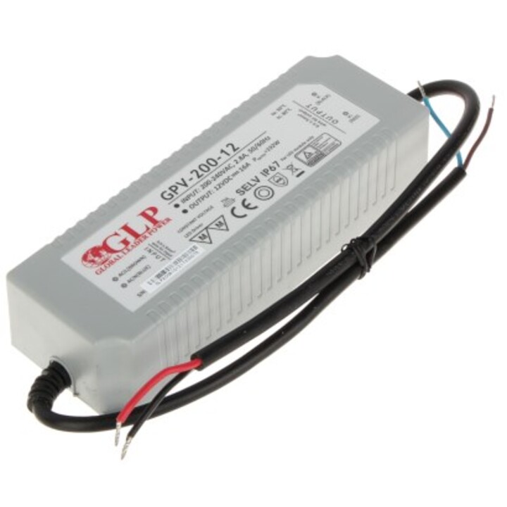 GLP Alimentatore switching 12V/16A/GPV GPV-200-12