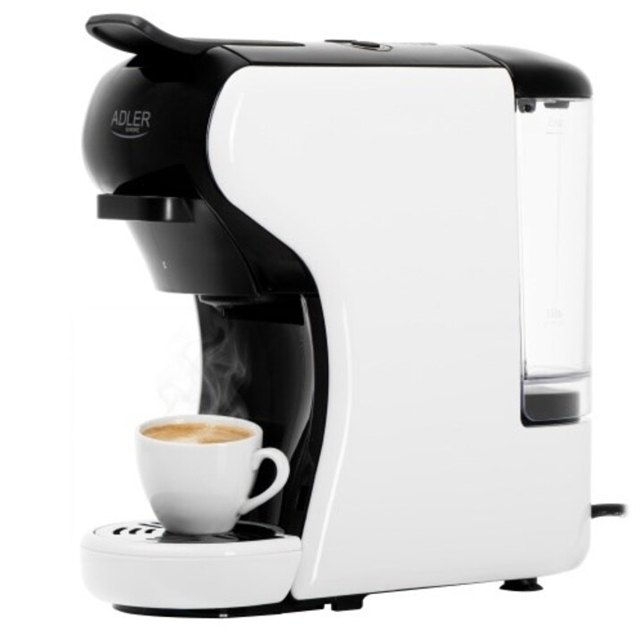 Cafetera de presión multicápsula Adler de 19 bares | 9 tipos de cápsulas | Ajuste del volumen de agua