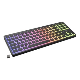 Clavier de jeu sans fil GENESIS Thor 430 TKL USB + RF + Bluetooth QWERTY anglais US Noir