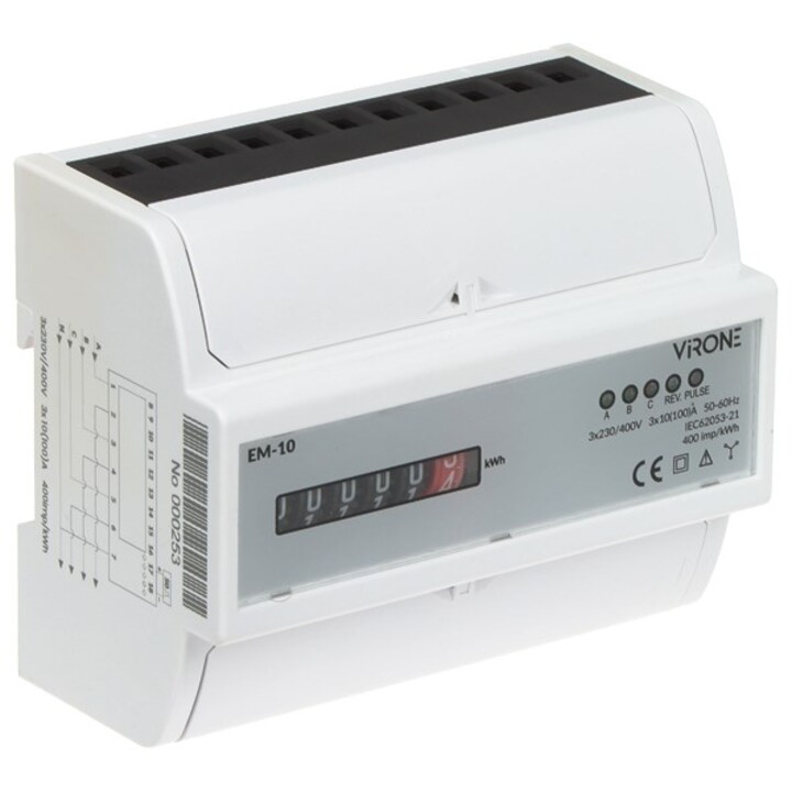 Medidor de energía EM-10 trifásico, analógico