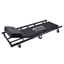 AWTOOLS upholstered workshop lounge chair with 3-position adjustable headrest.