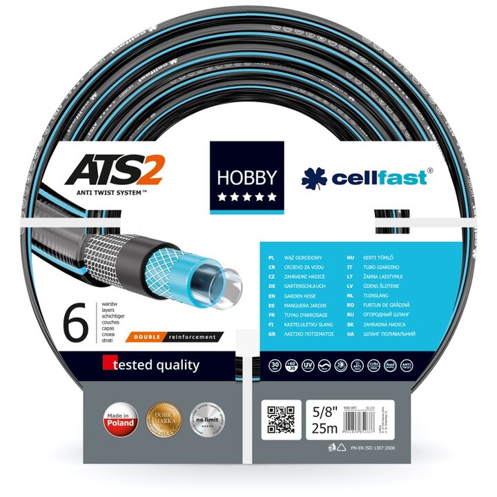 Cellfast HOBBY ATS2 manguera de jardín 5/8" 25 m