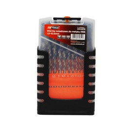 AWTOOLS Metal Drill Bits 1.0-10.0 mm / Cobalt / 19 Piece Set