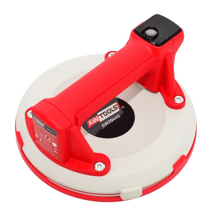 Ventosa para baterías AWTOOLS de 200 mm y 150 kg con pantalla.