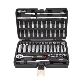 AWTOOLS 63-Piece 1/4" Wrench Set, Black Line