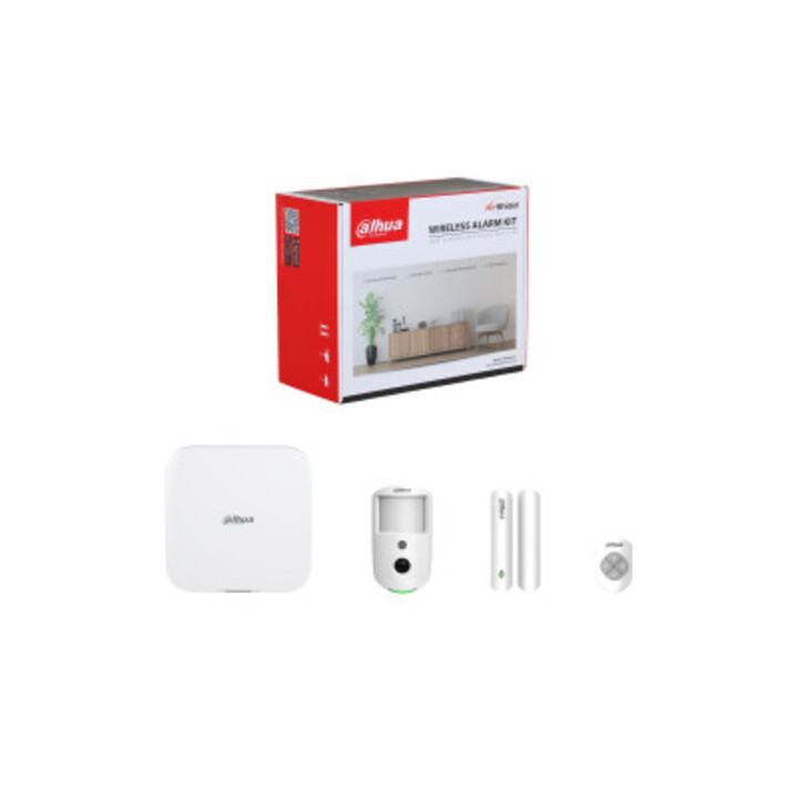 (dhi-art-arc3800h-03-cam-fw2(868)-v3) Dahua Alarmas Kit De Alarma 4g, Incluye Panel De Control De 150 Dispositivos Via Radio, Pi