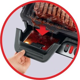Parrilla eléctrica de contacto 3 en 1 Tefal, negra/plateada