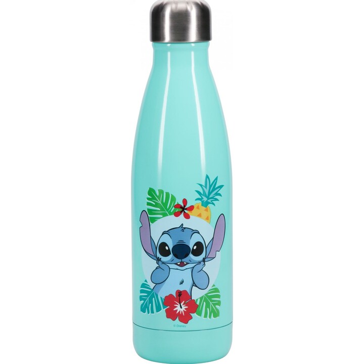 Paladone PP10960LS: botella de agua metálica reutilizable de Disney con el personaje Stitch