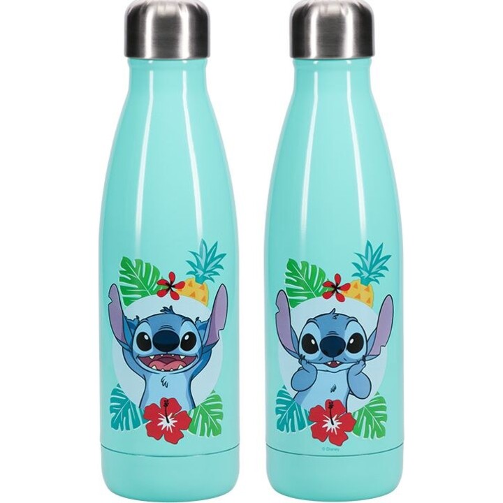 Paladone PP10960LS: botella de agua metálica reutilizable de Disney con el personaje Stitch