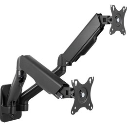 Supporto a parete per doppio monitor da 17-32 pollici, portata massima 2 x 9 kg.