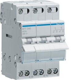Interruptor de alimentação CA SFT340 40A 3P I-0-II 3M 400V - Conexão superior