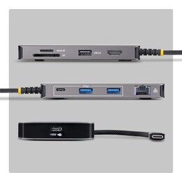 STARTECH.com 305B-USBC-MULTIPORT Adaptateur multiport USB-C 4K 60Hz gris