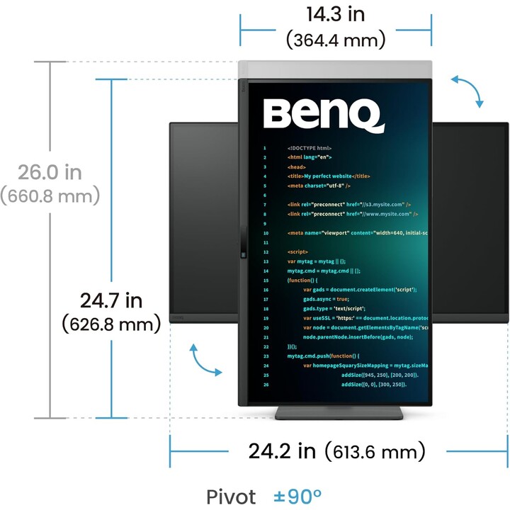 Monitor RD270Q de 27 polegadas WQHD IPS/144Hz/LED/5ms