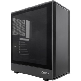 Case Coolbox GA700 Darkside mid-tower/ATX con alimentatore USB-C, nero con finestra.