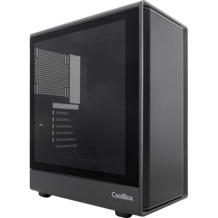 Caja semitorre/atx coolbox ga700 darkside s/fuente usb-c negra c/ventana