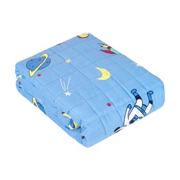 PREMIUM cotton weighted blanket, sensory blanket for children, 100x150 cm, 5 kg, space