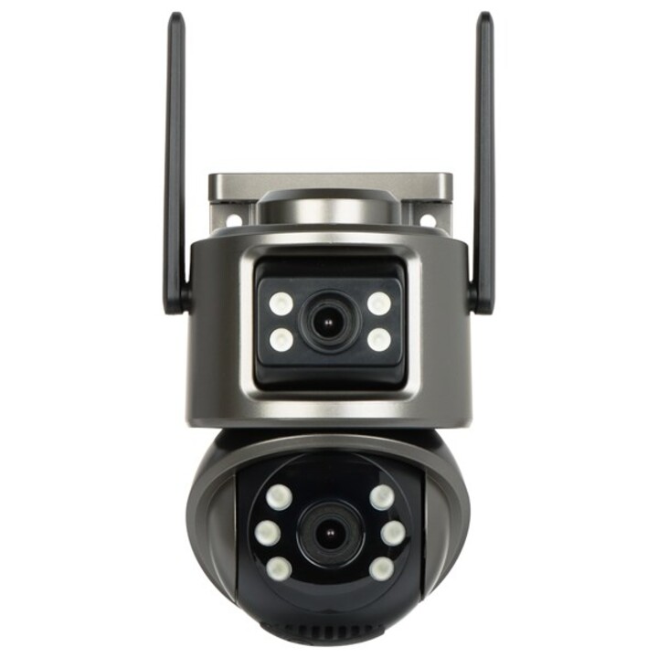 Cámara IP exterior giratoria ICSEE-W62SD-2 Wi-Fi a todo color 2 x 3 Mpx 2 x 3,6 mm