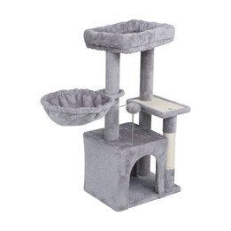 Cat scratching post, 40x30x80 cm, grey, REBEL ANIMALS