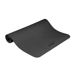 Esterilla de gimnasia para yoga, pilates y fitness, 200x90cm, 1cm de grosor, material TPE, color negro, REBEL ACTIVE