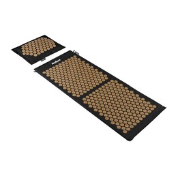 Esterilla de salud ecológica con puntas de acupresión y almohada, 110 x 42 cm, XL, puntas doradas, Rebel Active