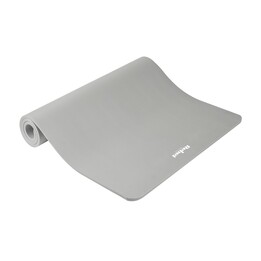 Esterilla de gimnasia para yoga, pilates y fitness, 190x100cm, 1,5cm de grosor, material NBR, gris, REBEL ACTIVE