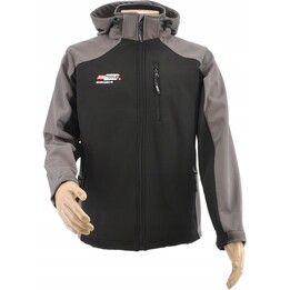 Veste de travail AWTOOLS AW02710 T4 en softshell, coupe-vent, gris-noir, taille S