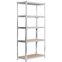 Metal Warehouse Shelf Silver 180x90x40cm