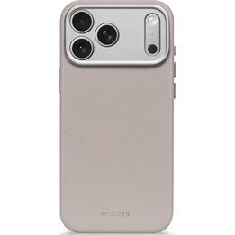 Decoded Leather Back Cover: Protective Leather Case for iPhone 17 Pro Max Compatible with MagSafe (Solid Clay).