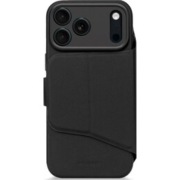 Decoded Textured Silicone Detachable Wallet - obudowa ochronna do iPhone 17 Pro kompatybilna z MagSafe (phantom black)
