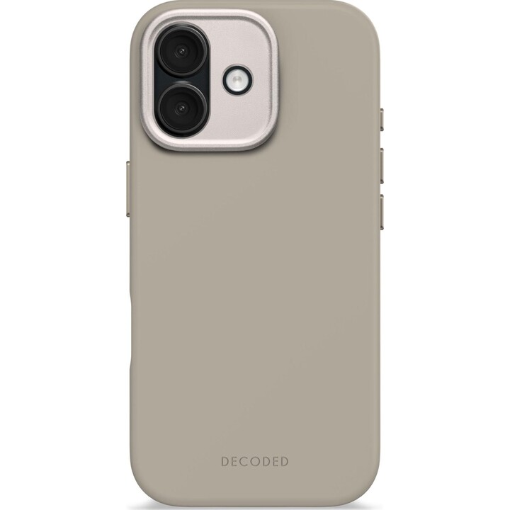 Decoded Funda de silicona antimicrobiana iPhone 17 Soft Taupe