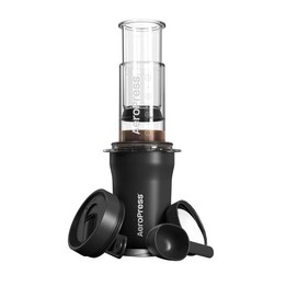 Cafetière de voyage AeroPress Go Plus avec gobelet isotherme, noir